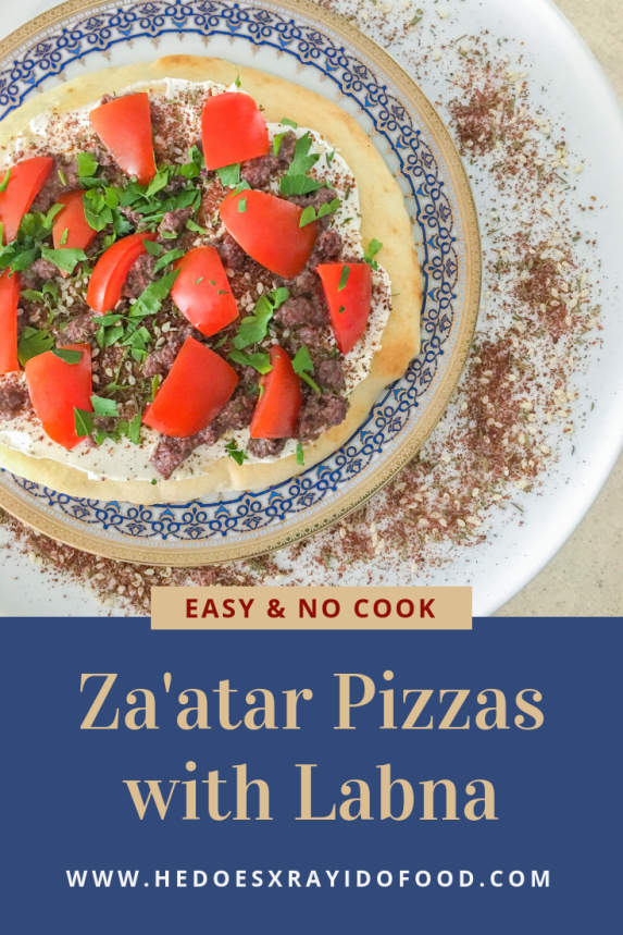 Za'atar Pizzas with Labna-HeDoesXrayIDoFood.com